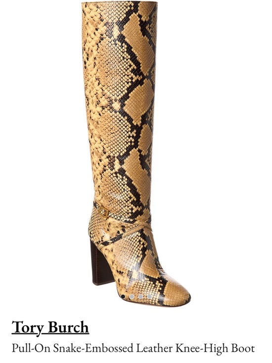 Tory Burch Shoes - Tory Burch women Diamant Lux Snakeskin Knee High Boot NEW siz 5.5
In Sand Drift.
